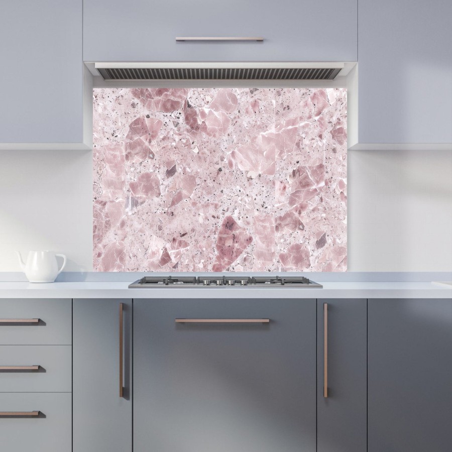 Click to view product details and reviews for Dusty Pink Quartz Effect Kitchen Splashback W595mm X H745mm.