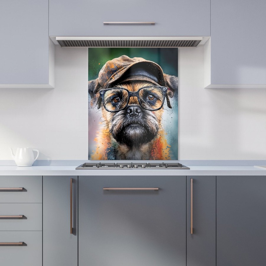 Click to view product details and reviews for Border Terrier Dog Splashart Kitchen Splashback W600mm X H750mm.