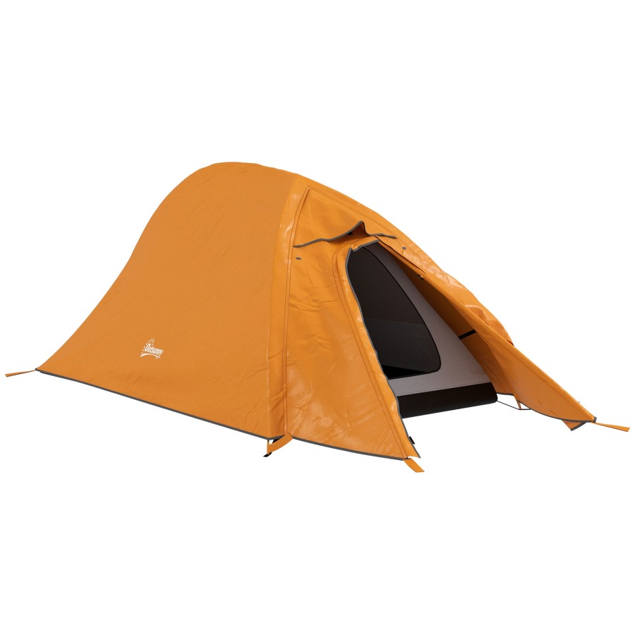 Click to view product details and reviews for Outsunny 1 2 Man Camping Tent Double Layer Backpacking Tent With 2000mm Waterproof Rainfly And Carry Bag Lightweight For Fishing Travel Hiking Sp.