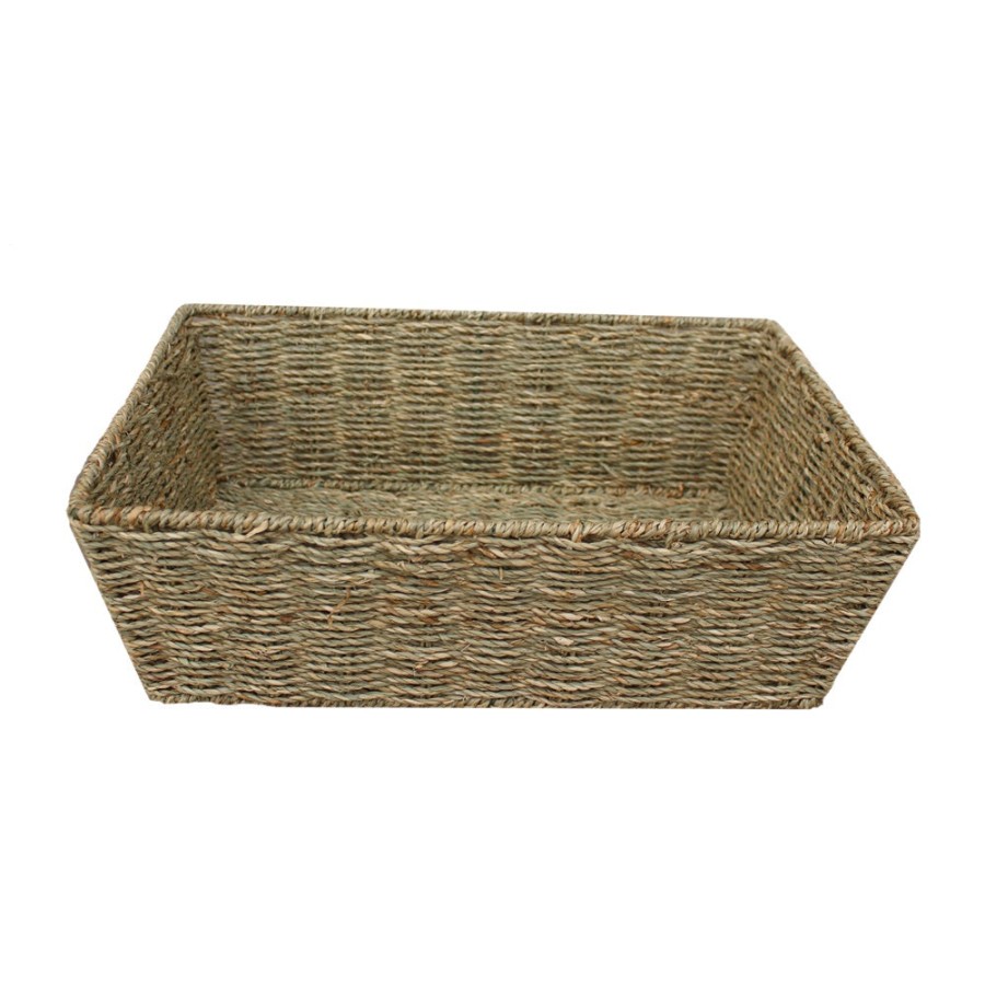 Red Hamper Tapered Edge Seagrass Tray - Large
