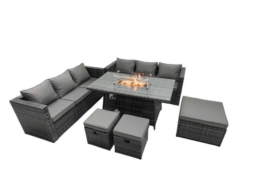 Click to view product details and reviews for Fimous Rattan Garden Furniture Firepit Dining Set 6 Seater Lounge Sofa Table Set With 3 Footstool. Click to view product details and reviews for Fimous Rattan Garden Furniture Firepit Dining Set 6 Seater Lounge Sofa Table Set With 3 Footstool.