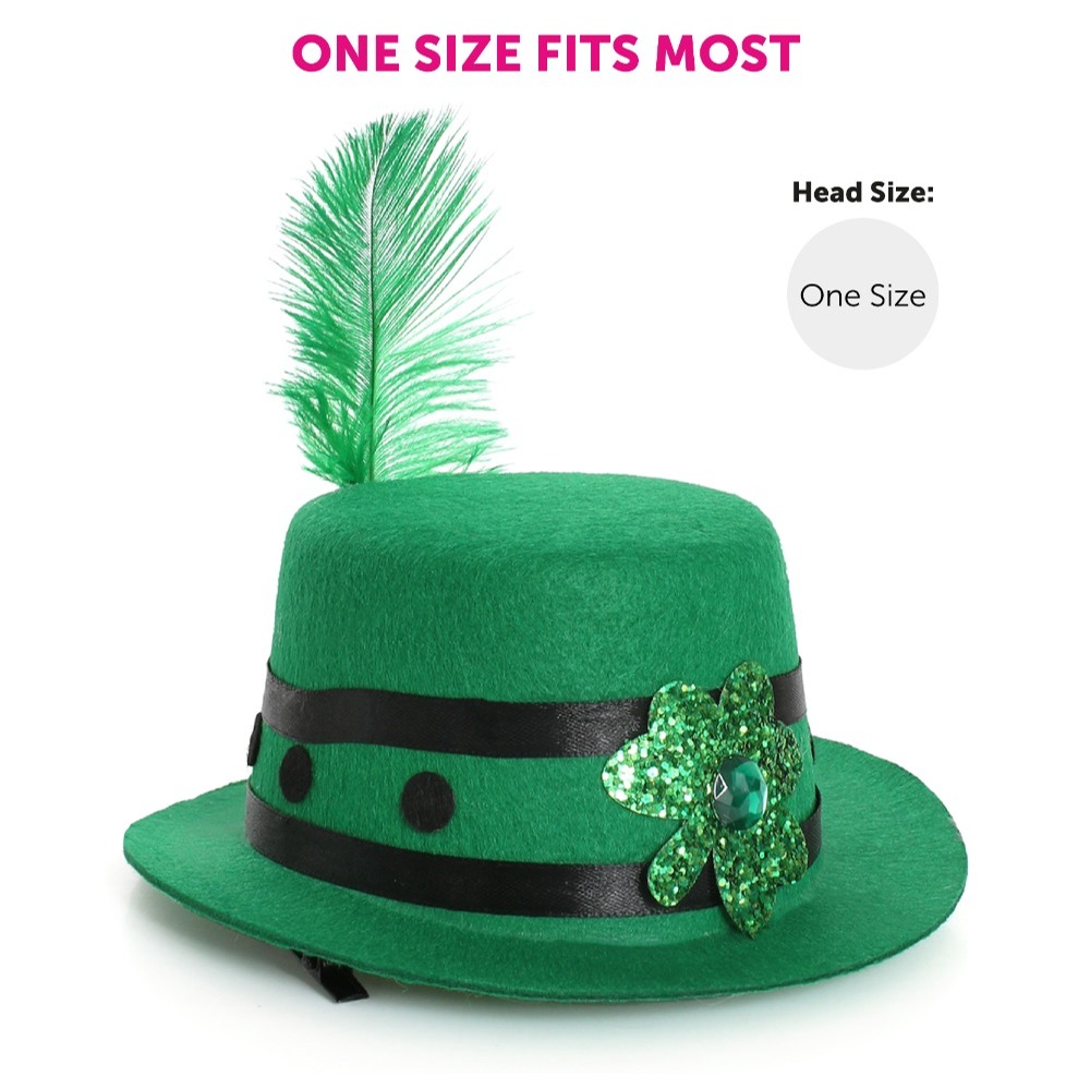 Ladies Irish Shamrock Dress & Mini Hat Fascinator