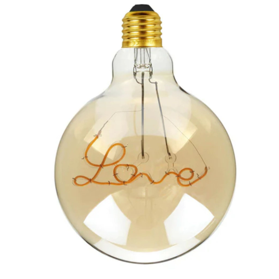 Click to view product details and reviews for E27 Led Light Bulb G125 Love Filament Amber Glass Globe Warm White1042.