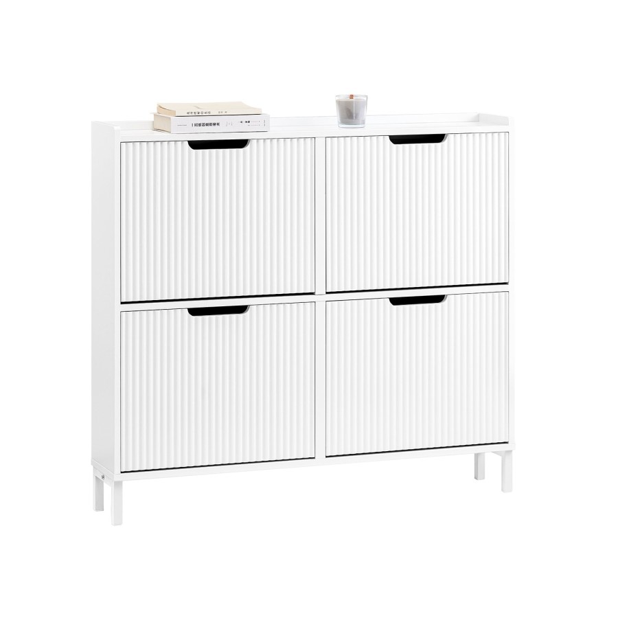 Click to view product details and reviews for Sobuy Fsr177 L W 4 Flip Drawers Shoe Cabinet Shoe Rack Shoe Storage Cupboard Organizer White.