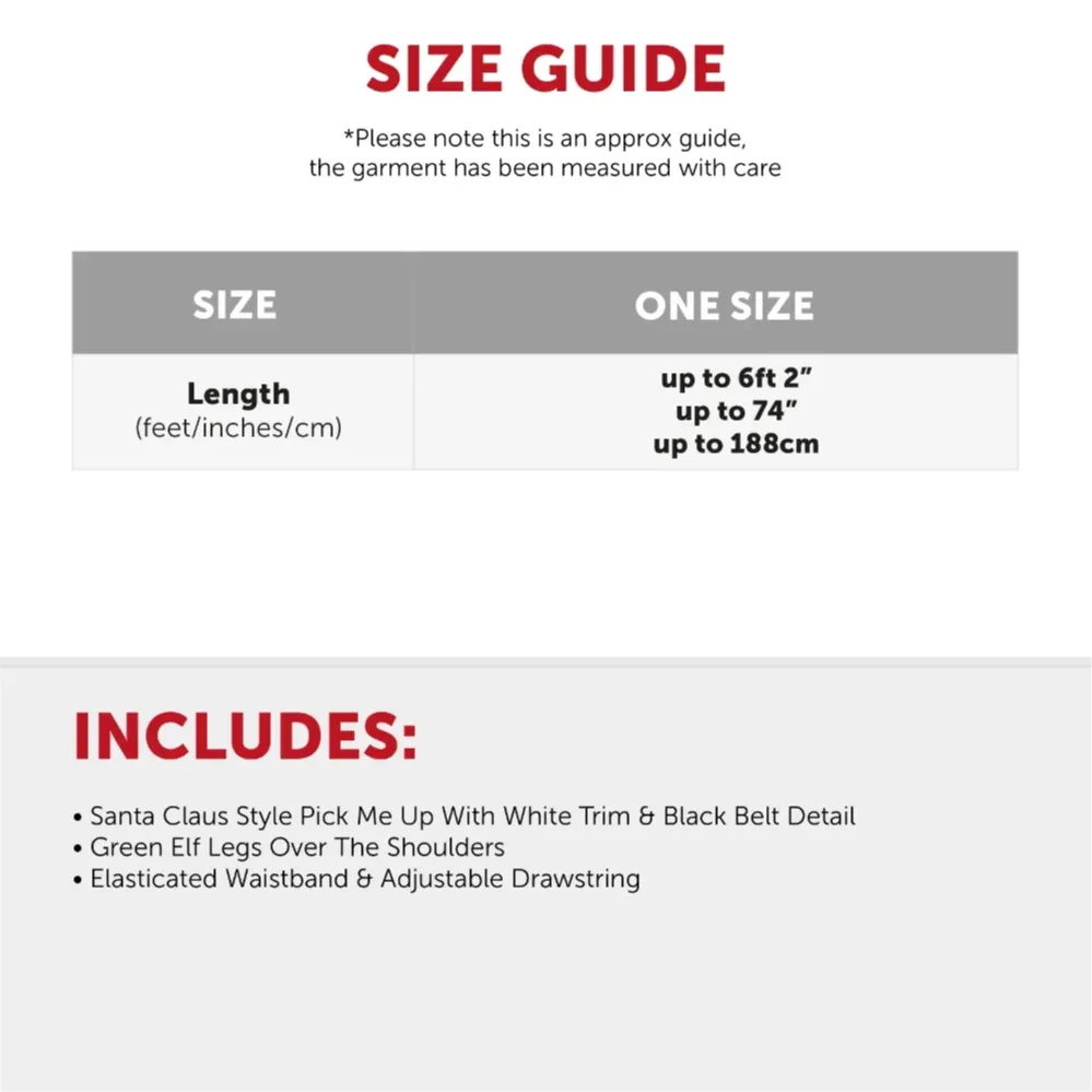 Adults Dartboard Pick me up Santa Costume