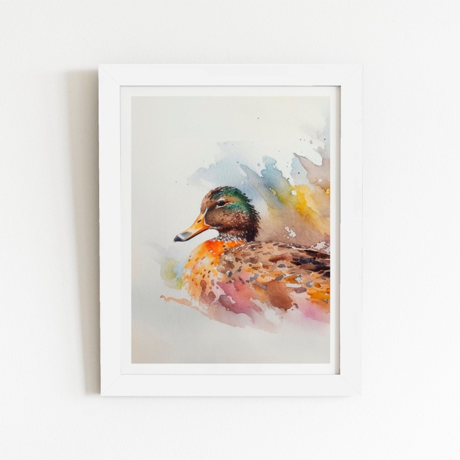 Click to view product details and reviews for Mallard Watercolour Art Prints 12 X 16 Black Frame.