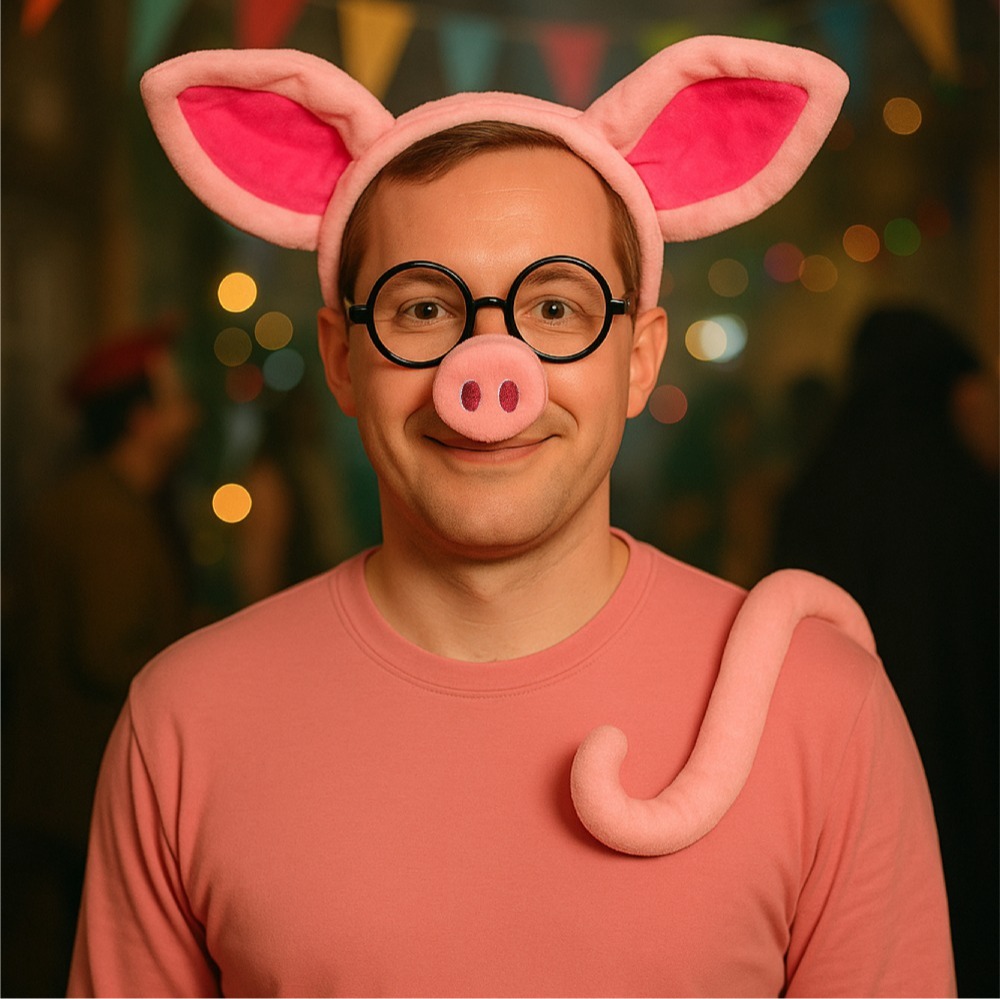 Daddy Pig Costume - Pig Set & Glasses