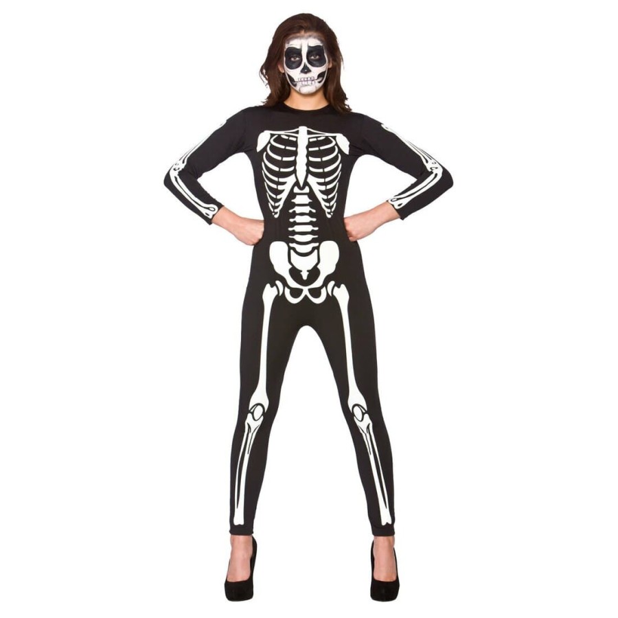 Click to view product details and reviews for Skeleton Jumpsuit Adults Unisex Fancy Dress Halloween Fun Costume Xs.