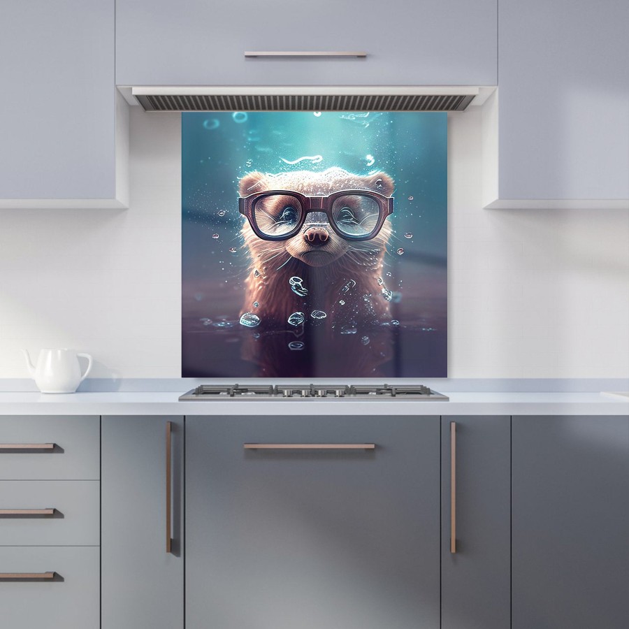 Click to view product details and reviews for Ferret With Glasses Splashart Water Kitchen Splashback W600mm X H600mm.
