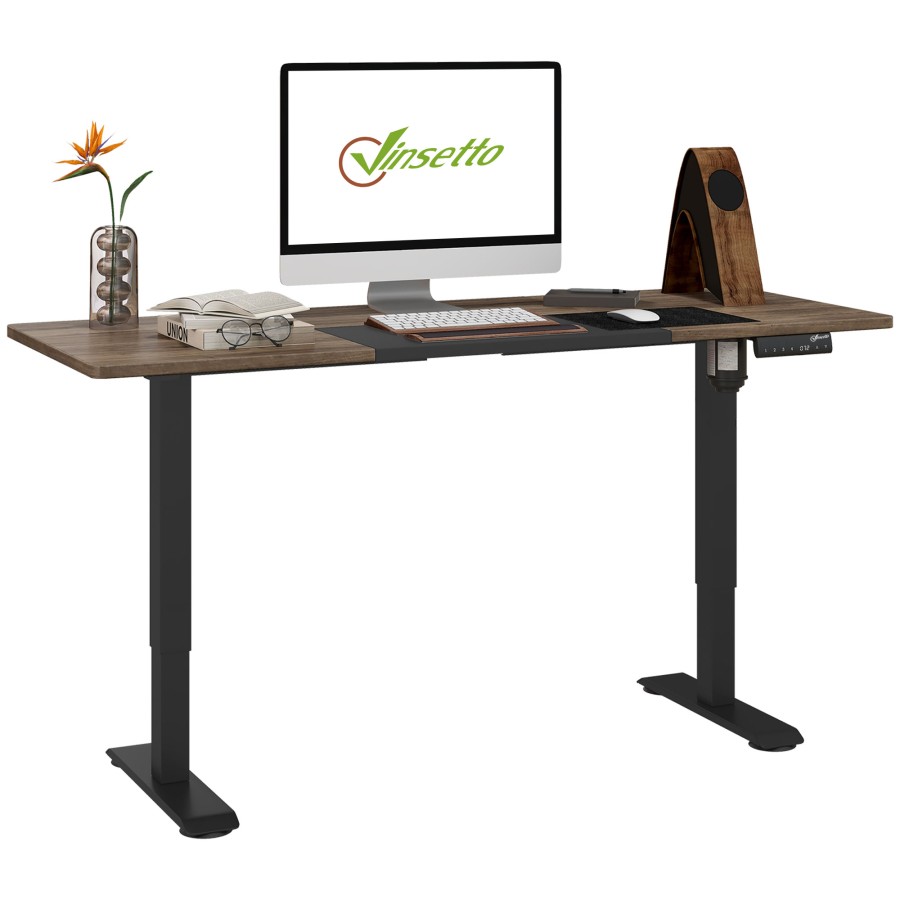 Click to view product details and reviews for Vinsetto Height Adjustable Electric Standing With 4 Memory Preset Black.