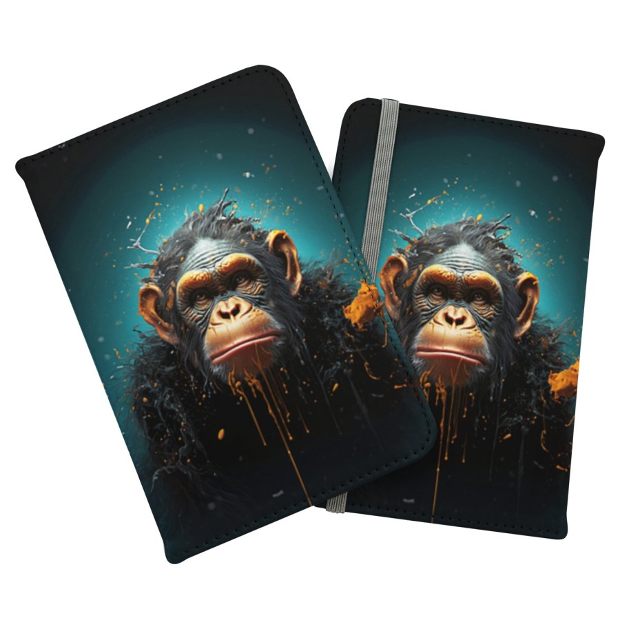 Monkey Face Splashart Blue Passport Cover