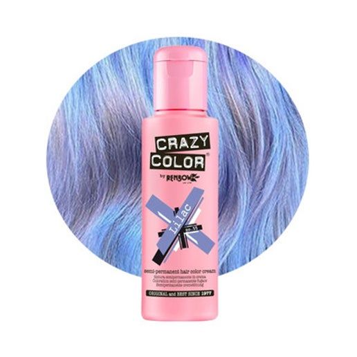 Crazy Color Semi Permanent Hair Dye - Lilac Number 55 100Ml