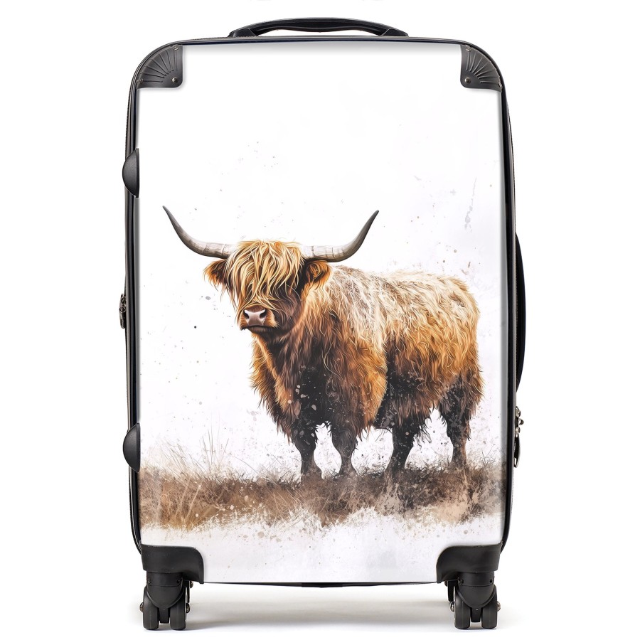 Click to view product details and reviews for Highland Cow Watercolour Suitcase Medium.