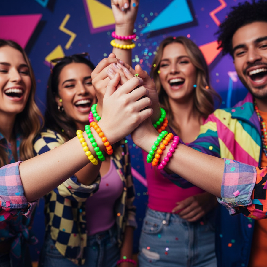 Click to view product details and reviews for Wicked Costumes 80s Neon Bead Bracelets 4 Pack Retro Party Favors.