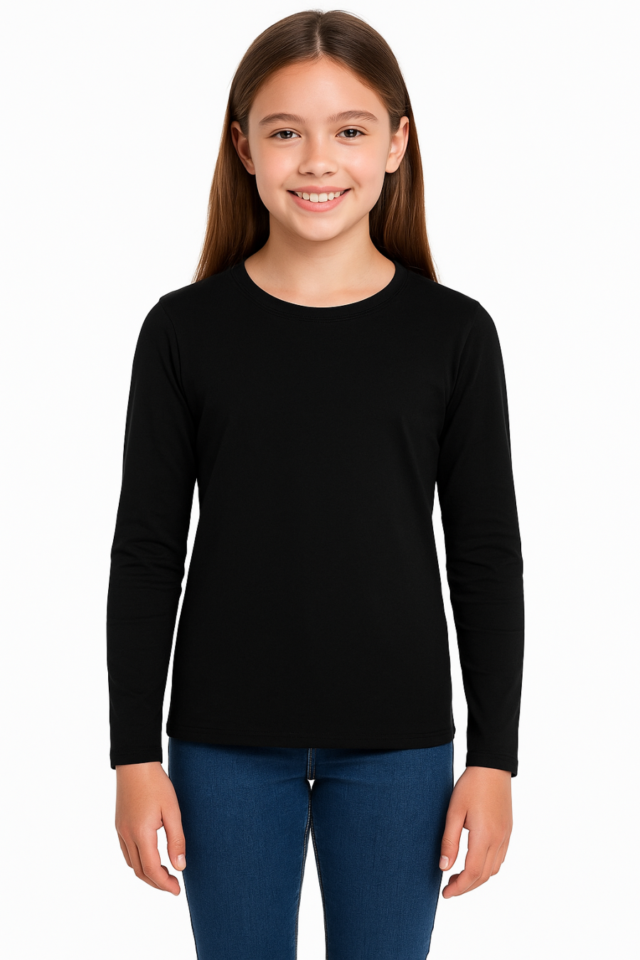 Click to view product details and reviews for A2z 4 Kids Girls Plain Long Sleeve T Shirt Soft Feel Pe School Activewear Shirts 7 8 Years Black.