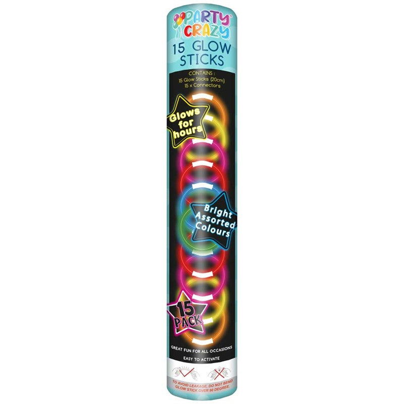 Click to view product details and reviews for Party Crazy Glow Sticks 20cm Pack Of 15.