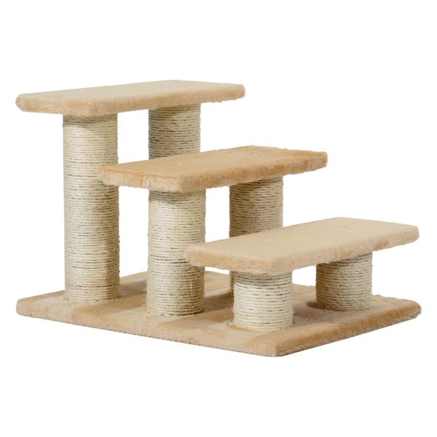 Click to view product details and reviews for 3 Step Pet Steps Pet Climber Ladder With Plush Surface Portable Cat Dog Little Older Animal Easy Climb Stairs Assistance Cream.