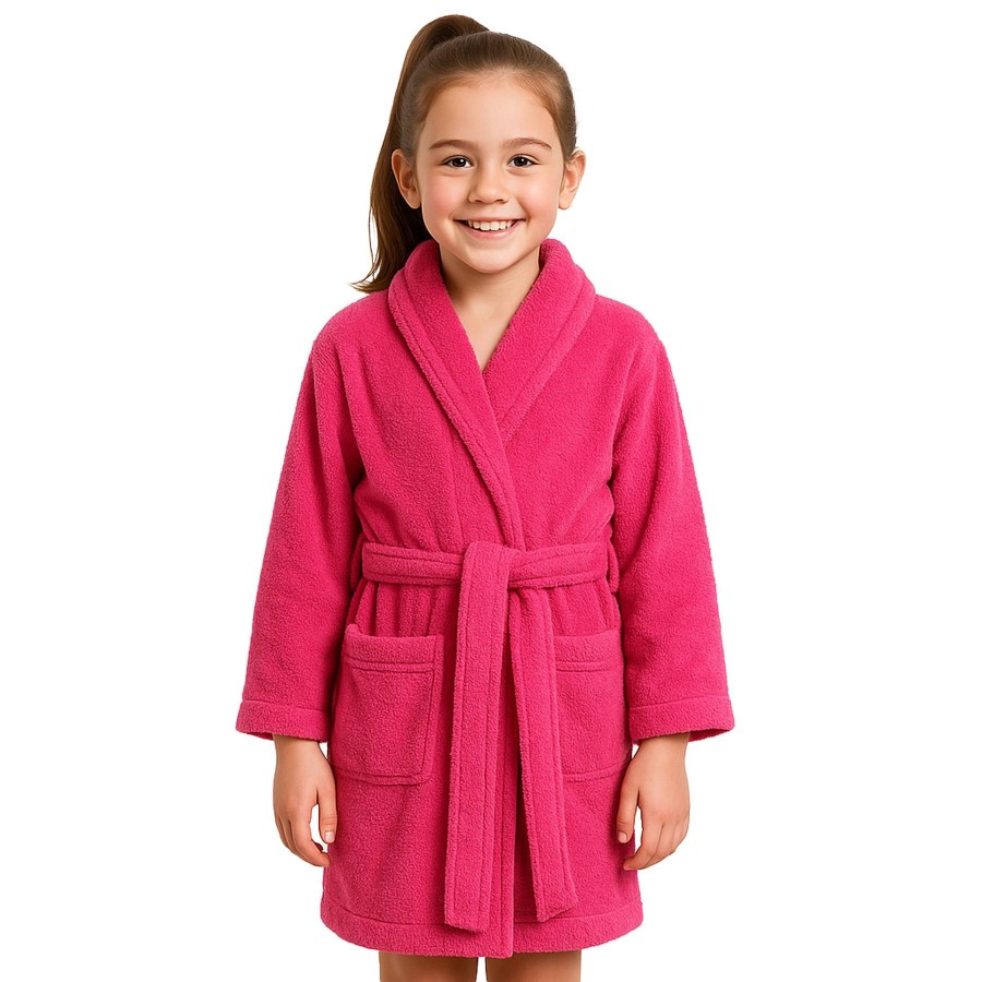 Click to view product details and reviews for A2z 4 Kids Girls Boys Towel Bathrobe Shawl Collar Soft For Age 5 13 Years 9 10 Years Pink.