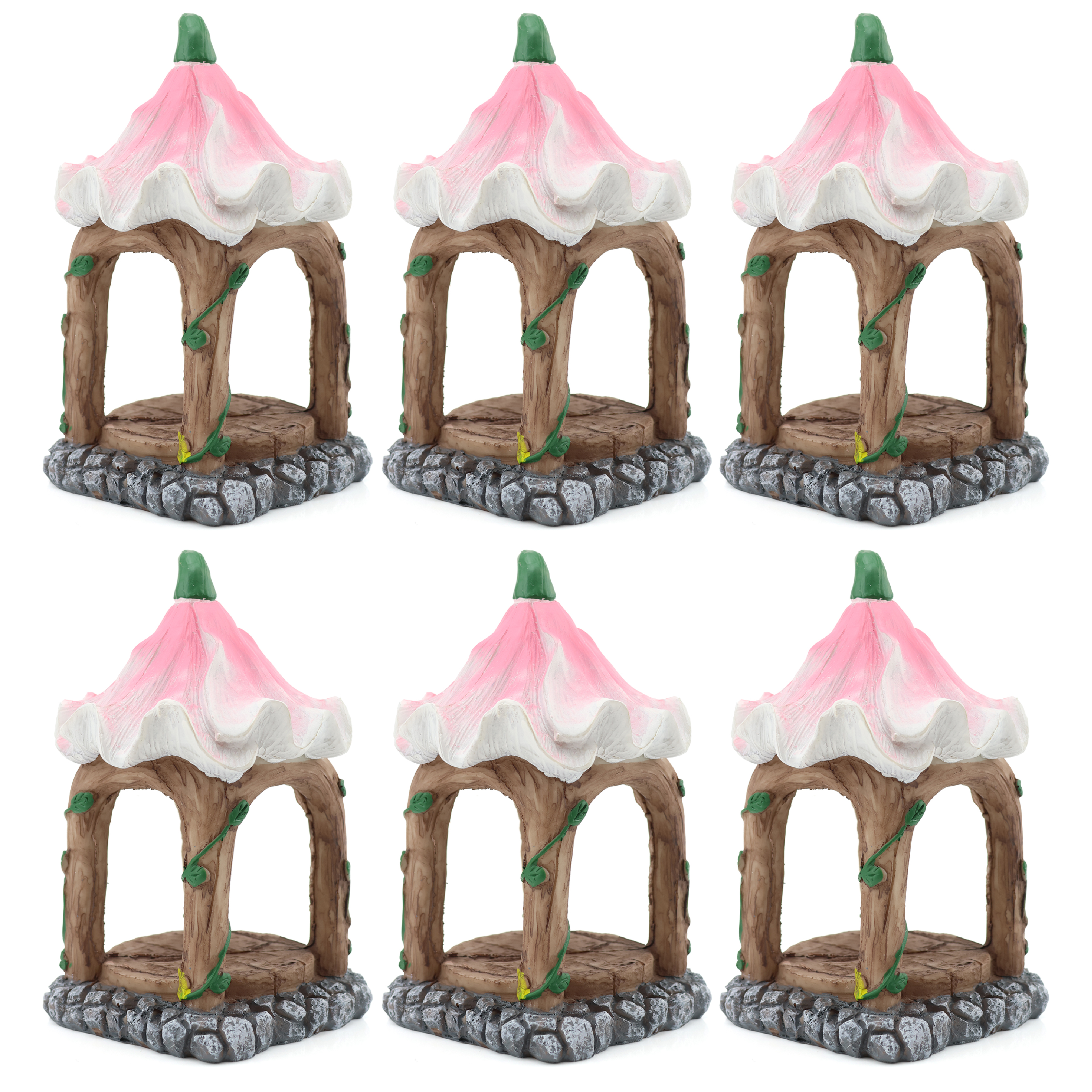 Click to view product details and reviews for Flower Pavilion 18x10x10cm Fairy Garden Decor Pack Of 6.