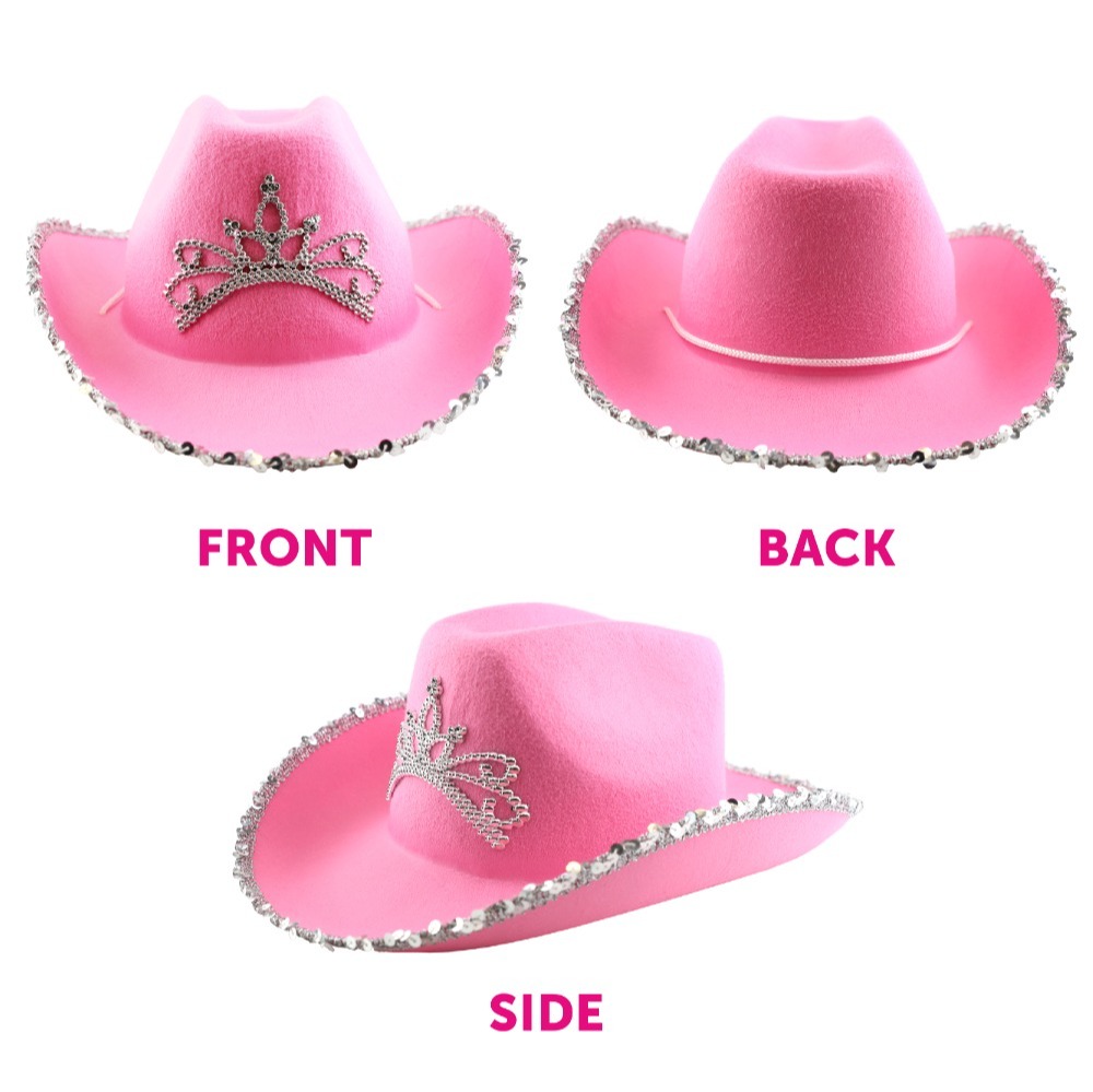 Pink Cowgirl Hat with Tiara