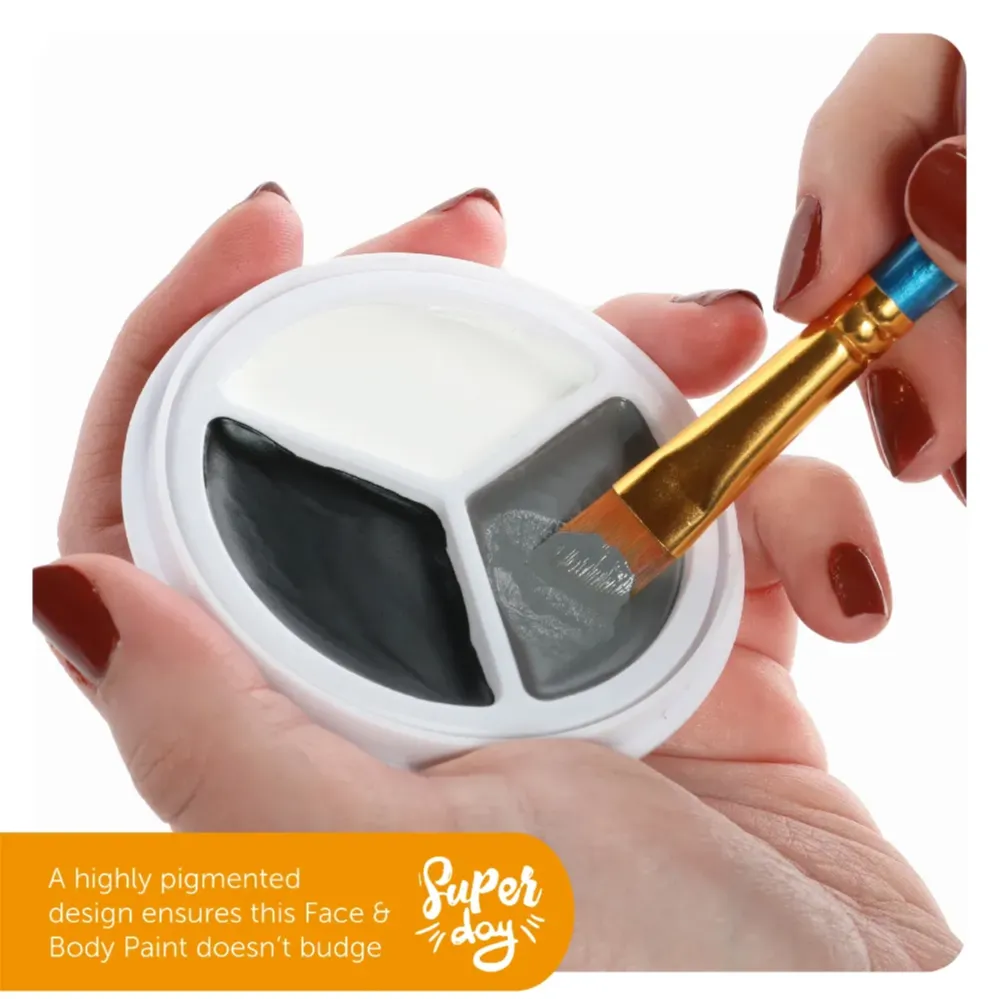 Kids Mischievous Rabbit Costume | 4 Pcs | Blue Jacket, Ears, Tail & Grey Face Paint