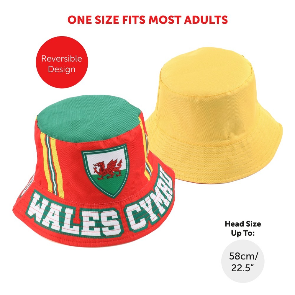 Welsh Flag Cape and Bucket Hat Set