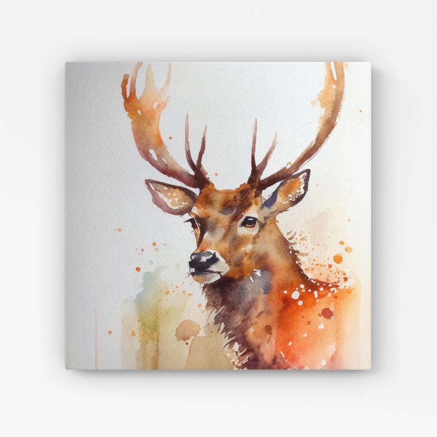 Click to view product details and reviews for Majestic Stag Watercolour Canvas Extra Large 40 X 40.