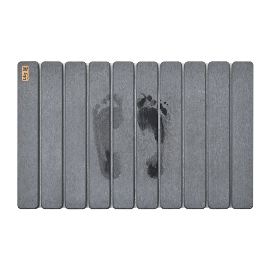 SoBuy SDA10-HG, Diatomite Stone Bath Mat Non-Slip Bath Mat Quick Drying Bathroom Rug, Grey