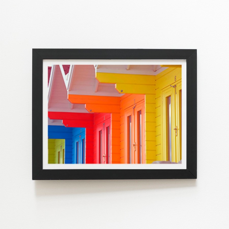 Click to view product details and reviews for Beach Huts Art Prints 8 X 10 Black Frame.