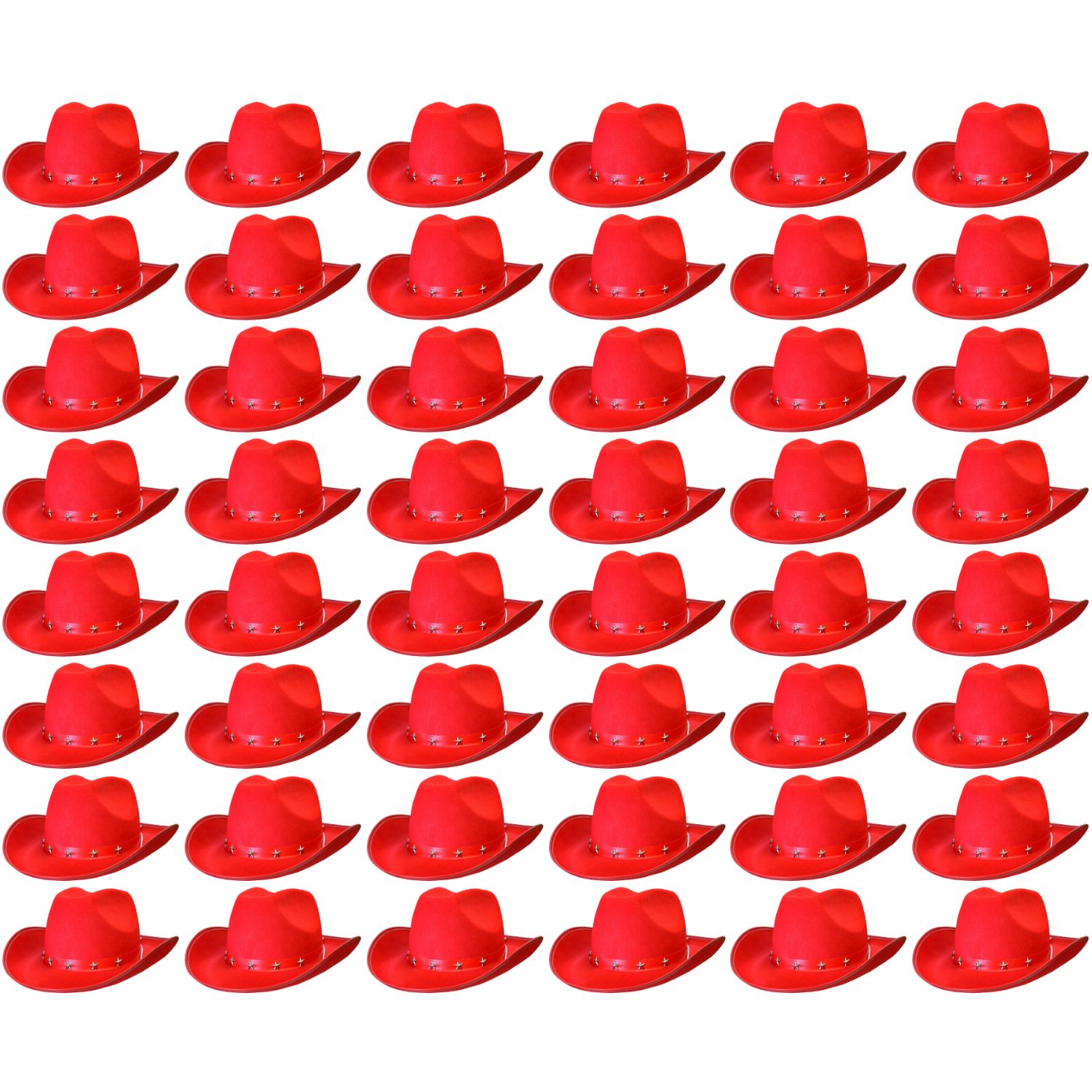 Click to view product details and reviews for Childs Red Studded Cowboy Hat Pack Of 48.