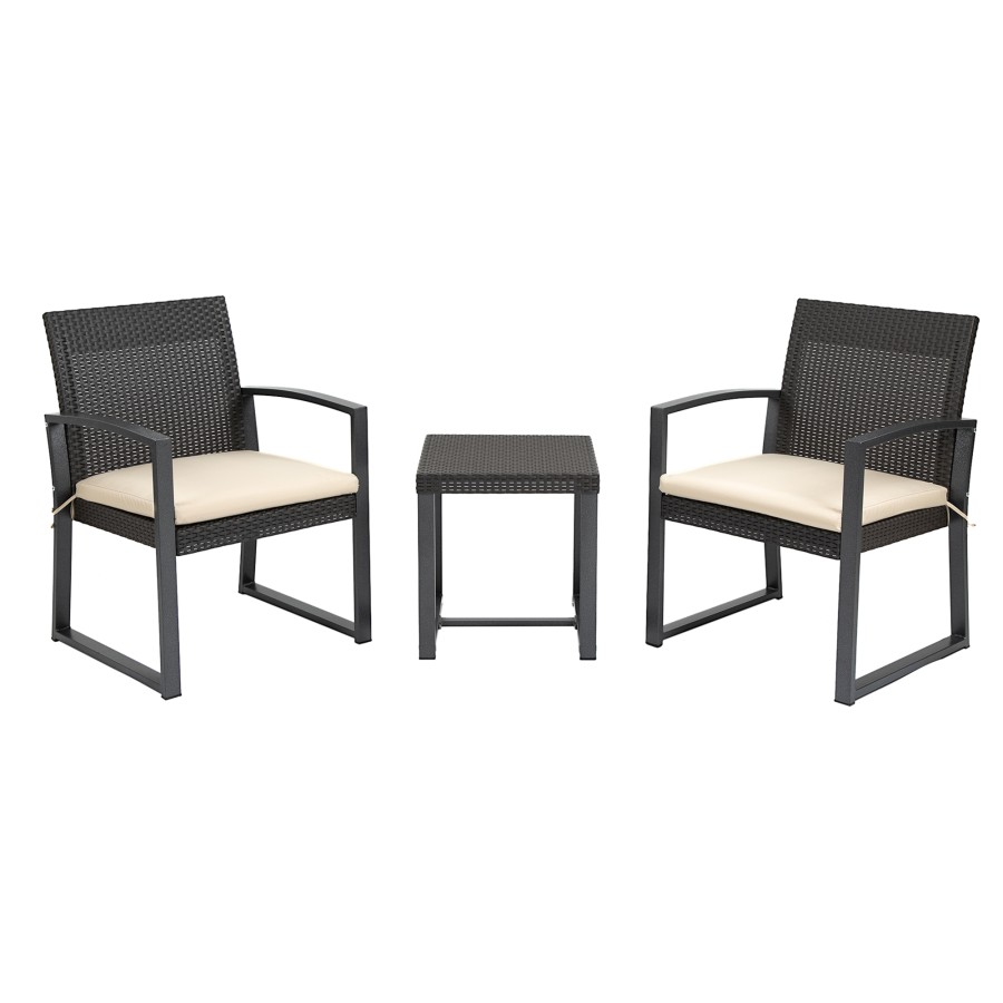 Click to view product details and reviews for Outsunny Patio Pp Rattan Style Garden Bistro Set Armchairs Tea Table Set.