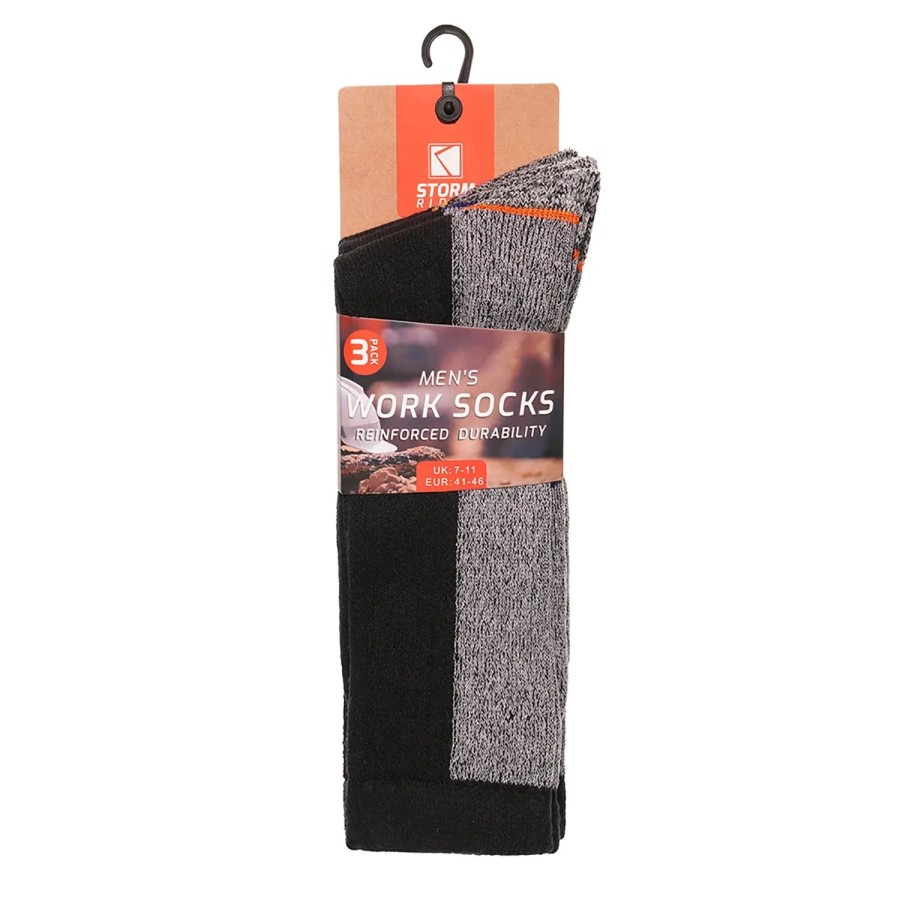 Click to view product details and reviews for Pack Of 3 Mens Work Socks Reinforced Cotton Rich Grey Uk 7 11 Light Grey.