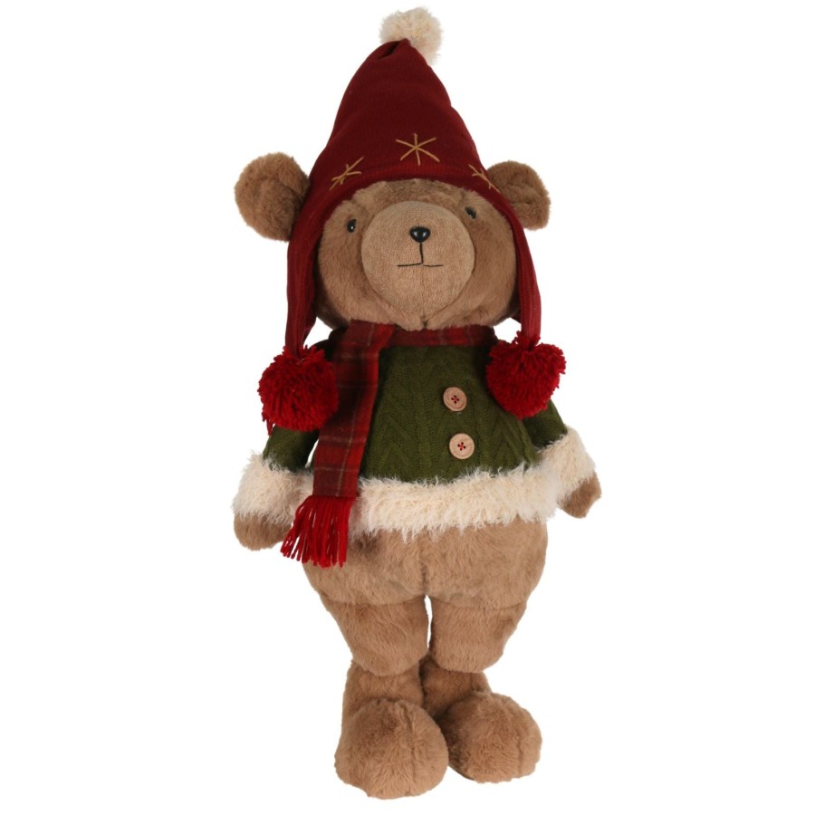 Click to view product details and reviews for Extra Large Standing Christmas Bear Figure Decoration Red Hat 91cm.