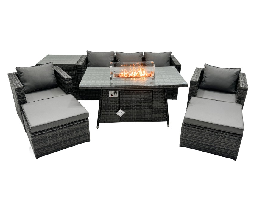 Click to view product details and reviews for Fimous Rattan Garden Furniture Firepit Dining Set 7 Seater Lounge Sofa Table Set With Side Table 2 Big Footstool. Click to view product details and reviews for Fimous Rattan Garden Furniture Firepit Dining Set 7 Seater Lounge Sofa Table Set With Side Table 2 Big Footstool.