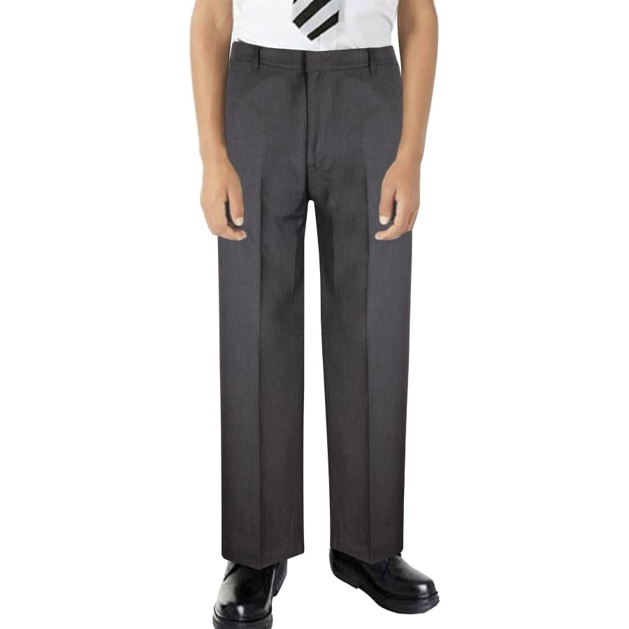 Click to view product details and reviews for Kids Boys Pants Plain School Uniform Pull Up Regular Fit Lightweight Trouser 3 4 Years Grey.