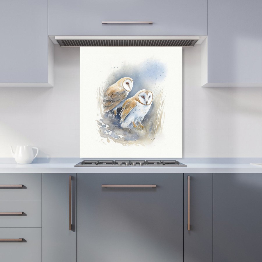 Click to view product details and reviews for Barn Ano Owls Watercolour Kitchen Splashback W600mm X H650mm.