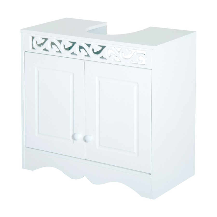 Click to view product details and reviews for Homcom Bathroom Under Sink Storage Cabinet 2 Door Wooden Cupboard Vanity Units.