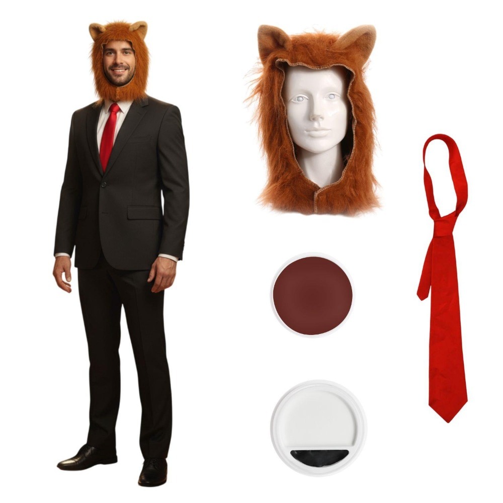Click to view product details and reviews for Adults Lion Mayor Costume 6 Pcs Blazer Trousers Lions Maine Tie Face Paint Large.
