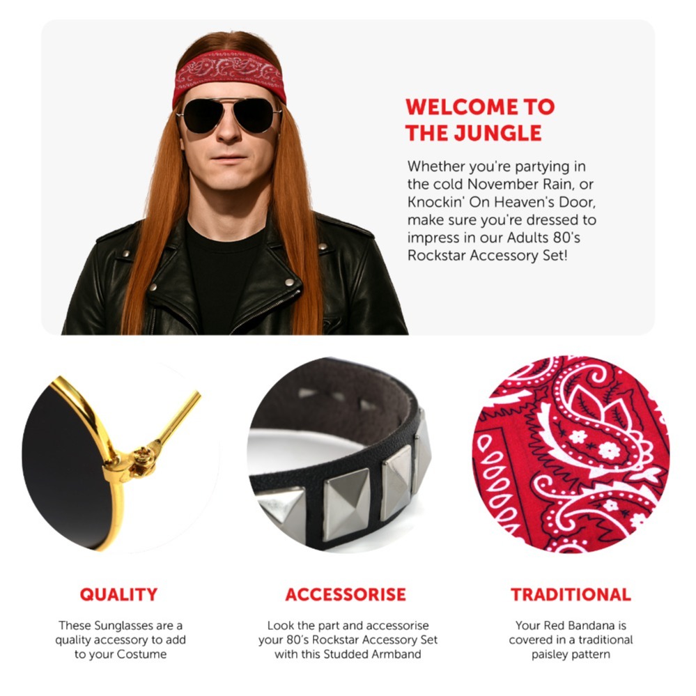 Axl Rose Inspired Accessory Set | 7 Pcs