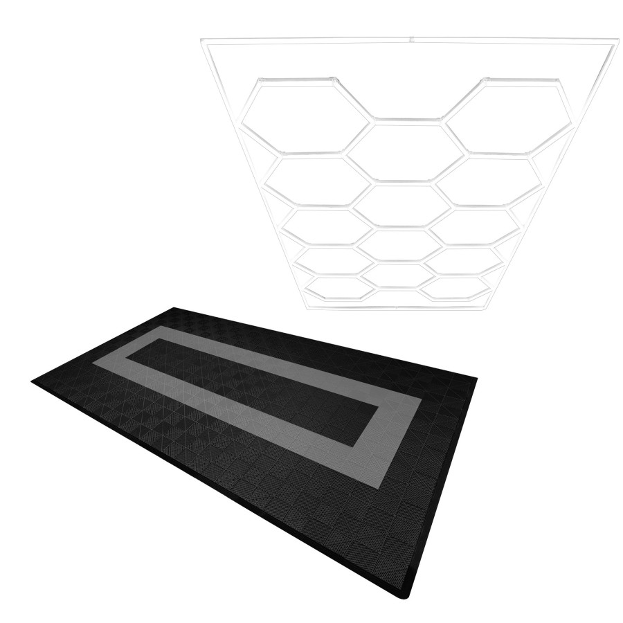 Click to view product details and reviews for Hexagon Led Light Vented Garage Floor Tiles With Edges 90 Black 30 Grey. Click to view product details and reviews for Hexagon Led Light Vented Garage Floor Tiles With Edges 90 Black 30 Grey.