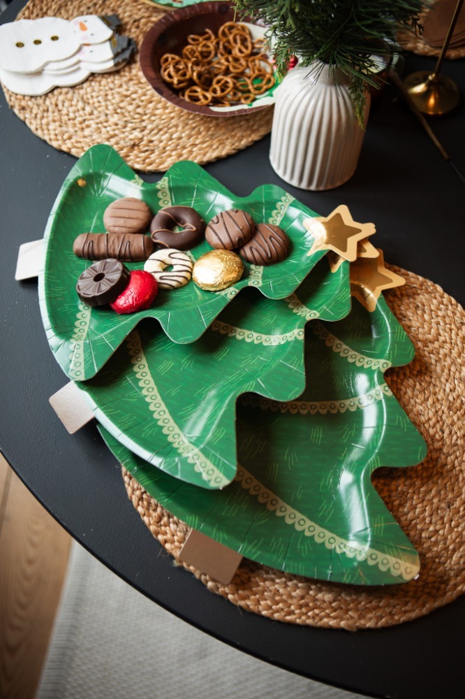 Pack of 3 Christmas Tree Serving Platters
