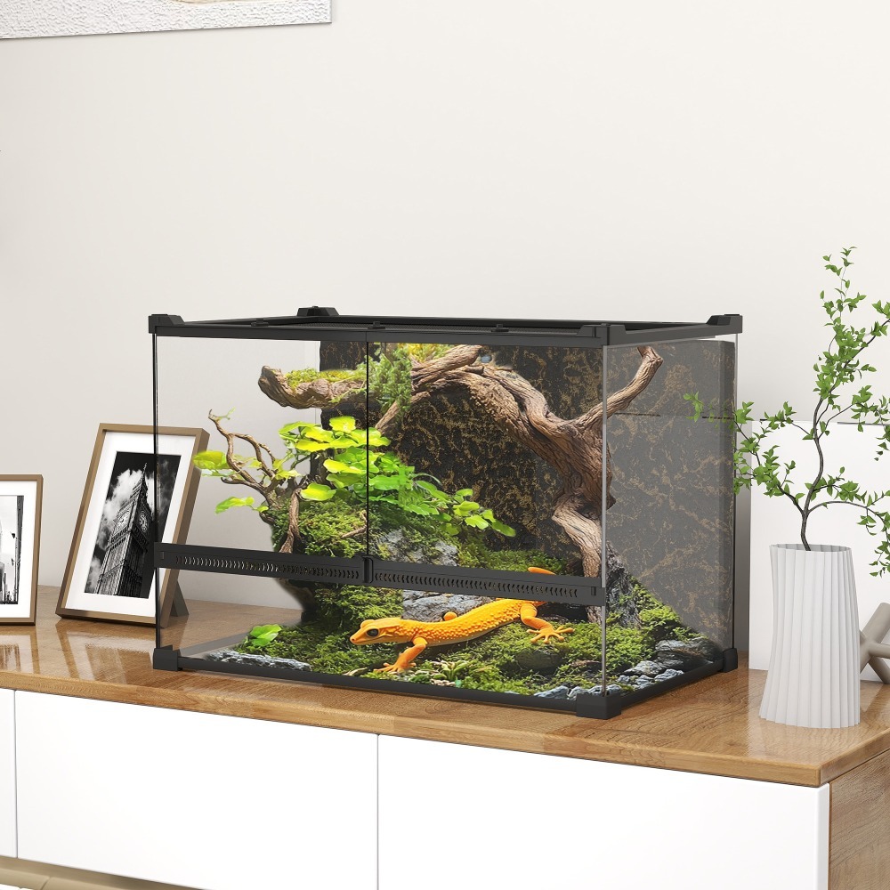 Click to view product details and reviews for Pawhut Glass Reptile Terrarium W Lock 50x30x35cm.