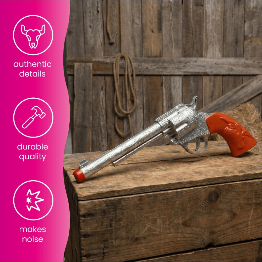 Classic Western Silver Toy Gun Accessory