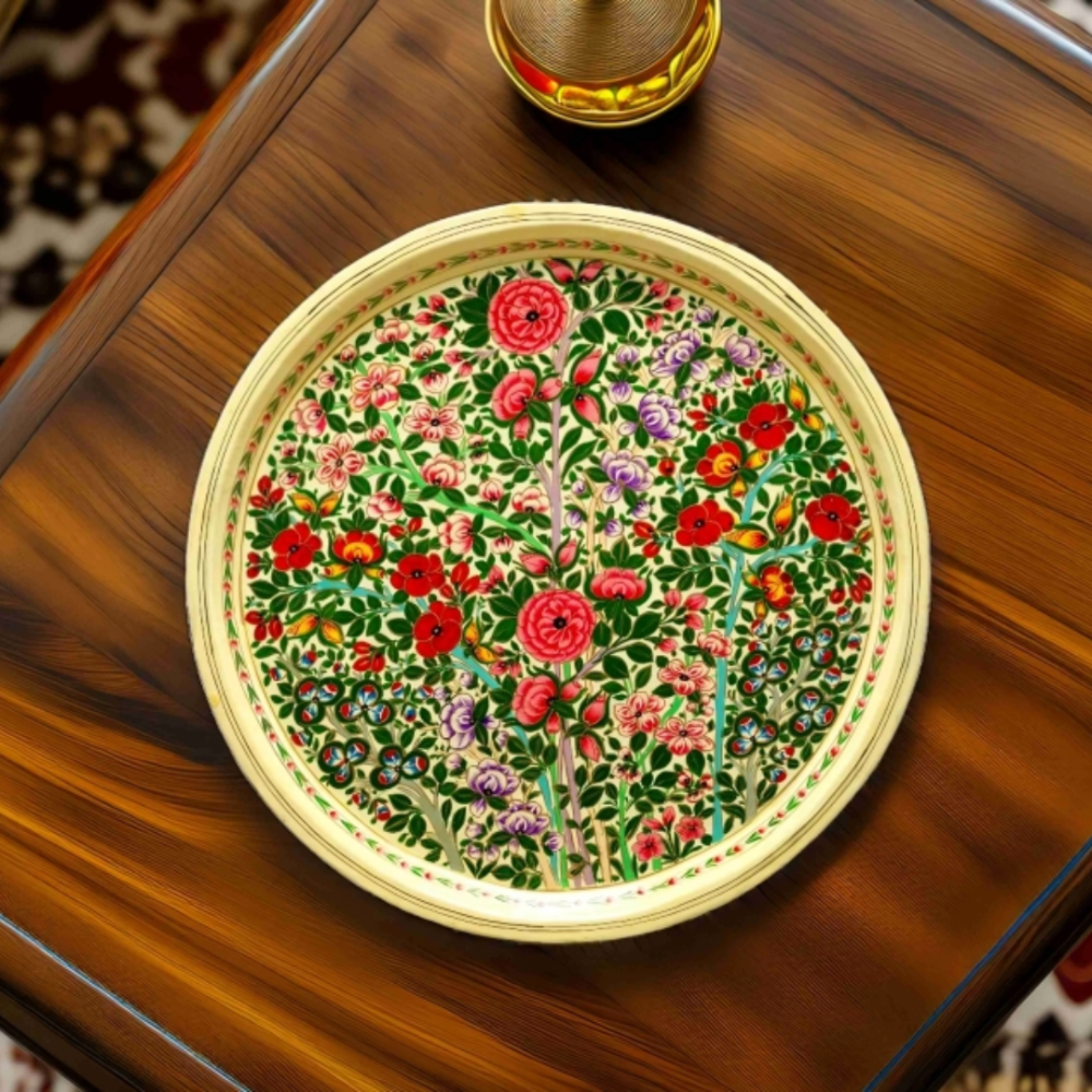 Click to view product details and reviews for Hand Painted Circular Tray 10 – Home Decor Accent.