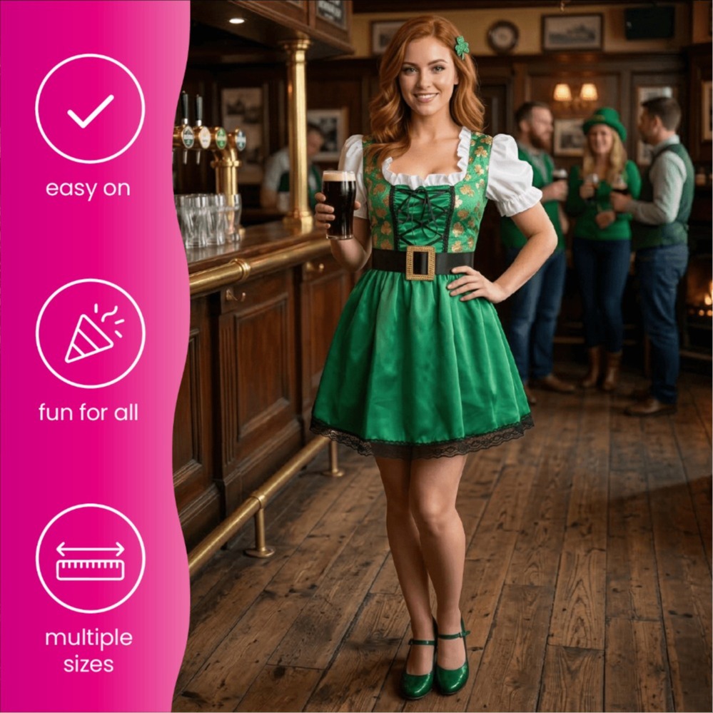 Ladies Irish Shamrock Dress