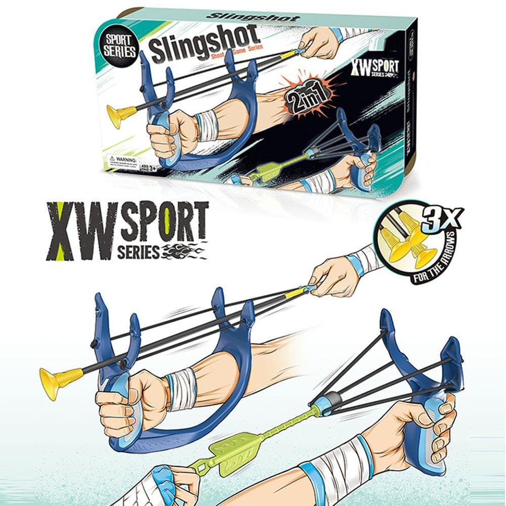 2-in-1 Slingshot & Dart Game Set for Kids – Indoor & Outdoor Fun