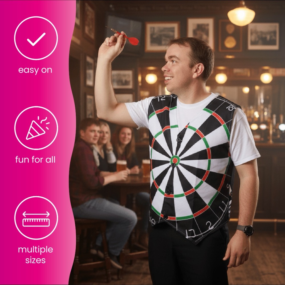 Mens Dartboard Waistcoat