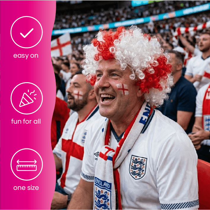 England Supporters Afro Wig
