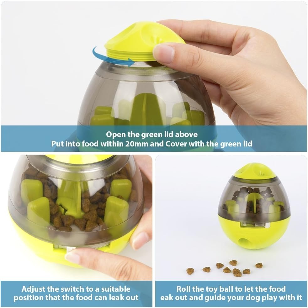 Interactive Dog Treat Dispenser Ball – Adjustable, Durable, Slow Feeder Toy