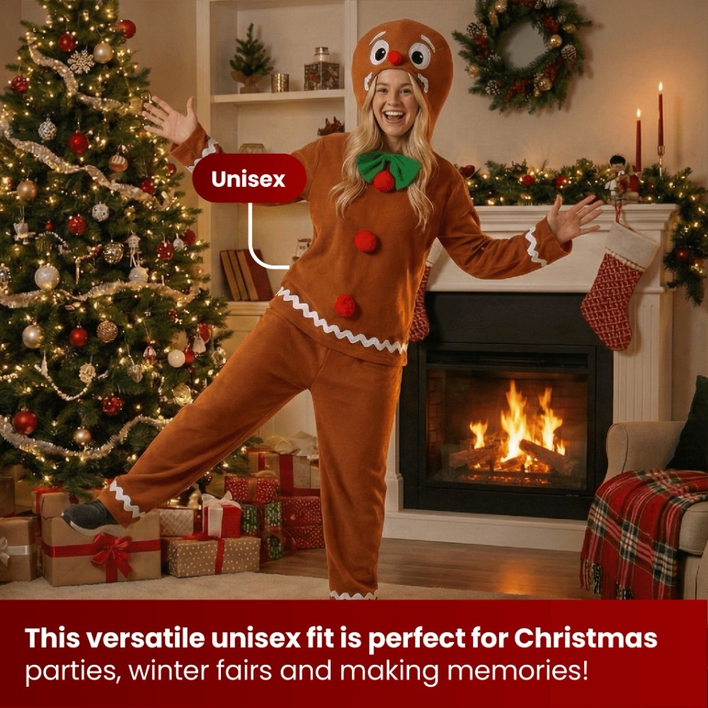 Men's Gingerbread Man Costume
